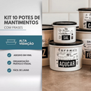 KIT COM 5 POTES PARA MANTIMENTOS | ACOMPANHA 4 BOLS DE BRINDE! FRETE GRÁTIS
