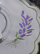 O PODER DOS DETALHES NA SUA MESA POSTA. JOGO AMERICANO LAVANDA 6 LUGARES BORDADO