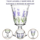 JOGO 6 TAÇAS DECORADAS LAVADA! ELEGÂNCIA E SOFISTICAÇÃO NOS DETALHES.