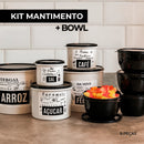 KIT COM 5 POTES PARA MANTIMENTOS | ACOMPANHA 4 BOLS DE BRINDE! FRETE GRÁTIS