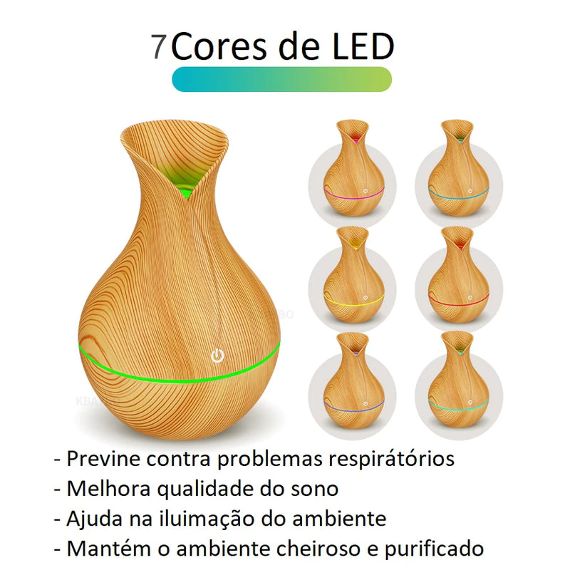 Difusor Aromatizador Umidificador Purificador De Ar Elétrico Ultrassônico | FRETE GRÁTIS