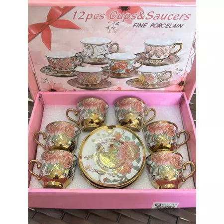 KIT XÍCARAS 12 PEÇAS EM CERÂMICA. SEU CAFÉ SERVIDO COM ESTILO!